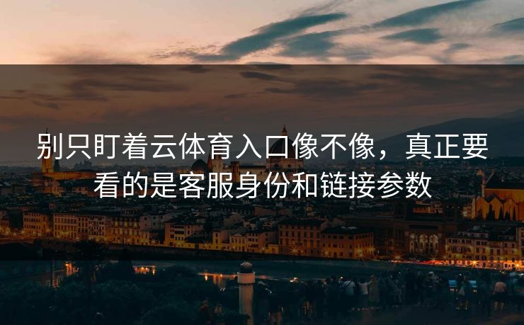 别只盯着云体育入口像不像,真正要看的是客服身份和链接参数